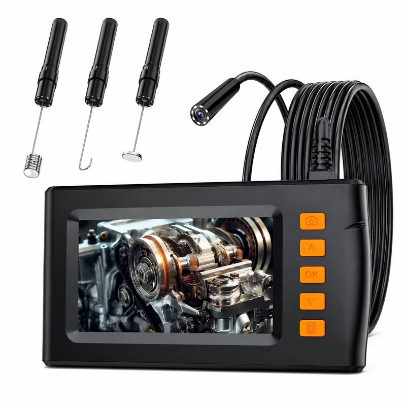 Industrial Endoscope Camera for Inspection – 4.3" LCD Borescope with