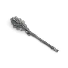 Vagabond House Pewter Oak Leaf Pattern Ice/Bread/Bar Tongs 8''Long x 3''Wide x 1''Tall