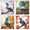 Pigeon Coaster Set. 4 different Pigeon Pictures on 10cm x