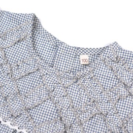 Kusuguru Japan KAP109-01 Apron, Kids Apron, Blue, 39.4 inches (100 cm), blue