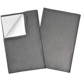 2PCS Jewelry Polishing Cloths, Premium Large Anti-Tarnish Cleaning Cloths for Sterling Silver, Gold, Platinum, Diamonds, Precious Stones and Coins, Reusable, Scratch-Free Polishing for Rings