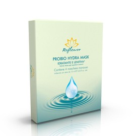 Probio Hydra Mask 4 x 15 ml - Face Mask Made of Moisturising and Soothing Fabric - Reflower