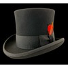 Funk Plus Wool Felt Top Hat Victorian Mad Hatter 6"