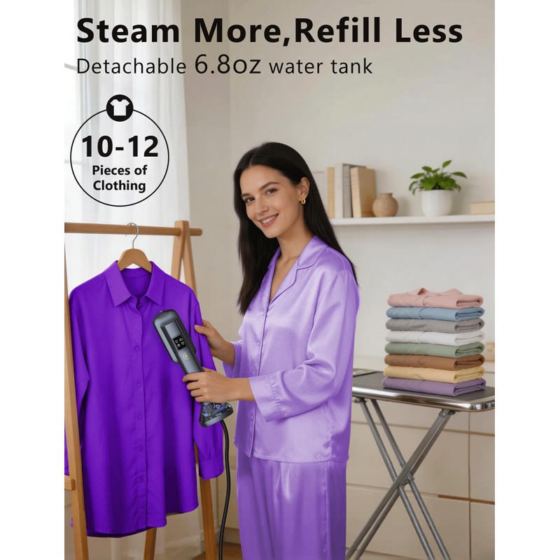 Steamer for Clothes,Portable Handheld Garment Steamer, 200ml Capacity,1000W 15s Fast
