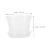 Kisangel 2sets Clear Orchid with Saucers of Gardening Nursery Pots