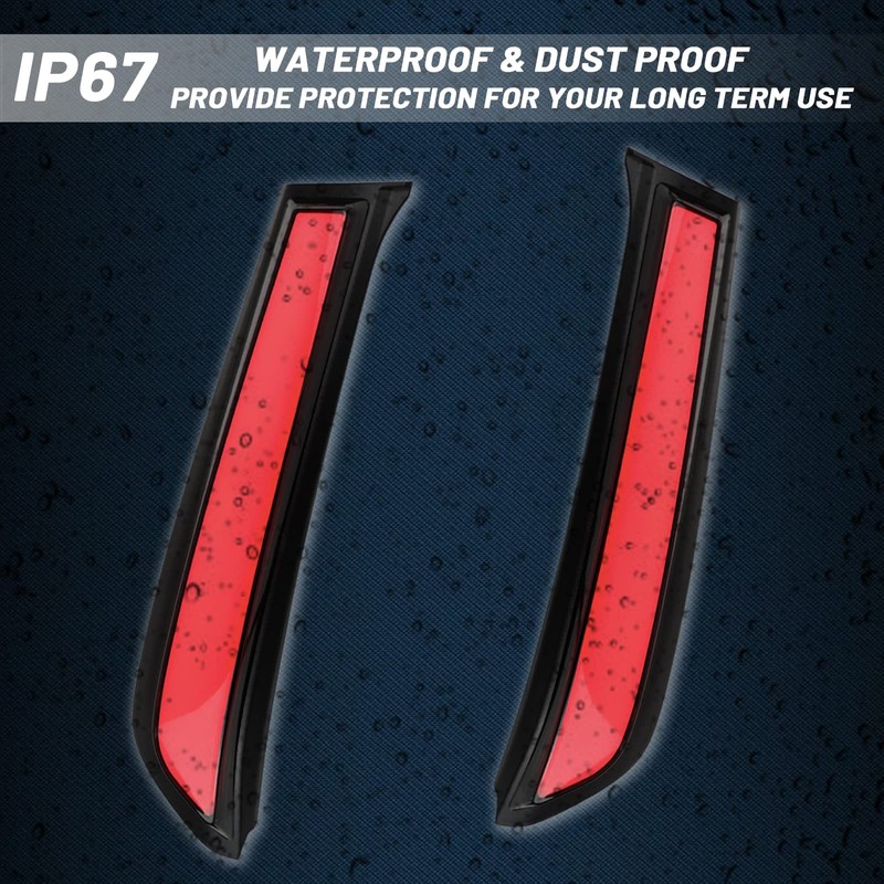 GEEGEETOP Red LED Rear Trunk Pillar Tail Light Column Brake