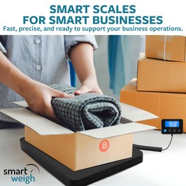 Smart Weigh Shipping Scale 440 lbs, 1g Highly Accurate Digital Postal Scale with Hold/Tare Function, Shipping Scale for Small Business, Packages, Luggage, Home Use, Battery & Charging Cable Included