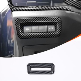Headlight Control Switch Panel Frame Trim Compatible with Toyota Grand Highlander 2024 2025,Center Console Multifunction Button Panel Cover Interior Decoration Accessories 1PCS (Carbon Fiber Pattern)