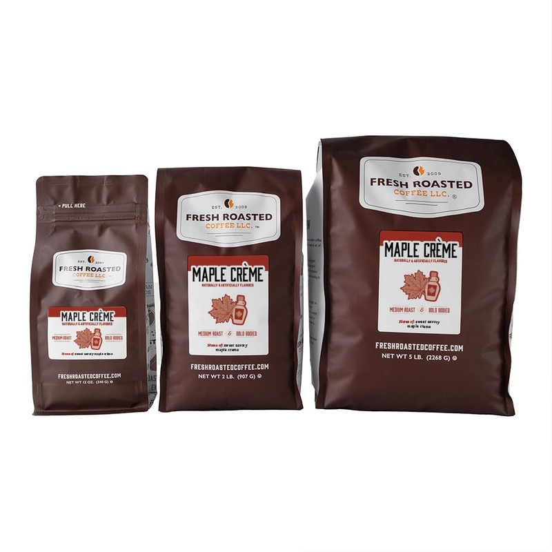 Fresh Roasted Coffee, Maple Crème Flavored Coffee, 12 oz, Medium