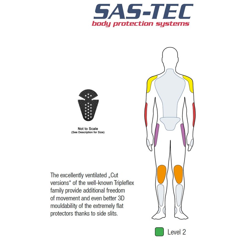 SAS-TEC Tripleflex Vented Side Cut CE UKCA Level 2 Flat
