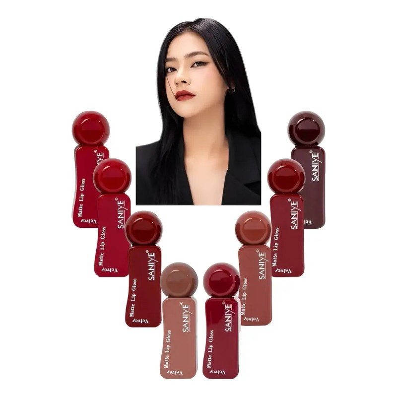 Set De 8 Labiales Efecto Mate Líquidos Cobertura Total Tonos