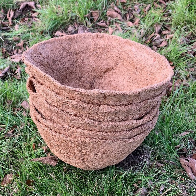 Selections Pack of 5 Round Coco Garden Hanging Basket Planter