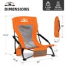 Tisetrail Low Profile Beach Chairs Set of 2 with Cup