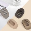 Set of 4 Brown Matt Flat Hair Clips