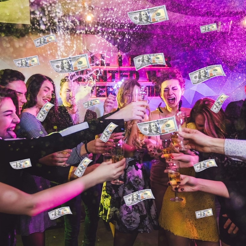 100 Pcs $100 Prop Money, Fake Money Stacks Educational Toys