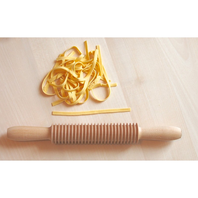 Tagliapasta.com Teigschneidrollen für Nudeln, Holz, Braun