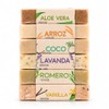 Pacalli Kit 6 Jabones Artesanales de Aloe Vera, Coco, Lavanda