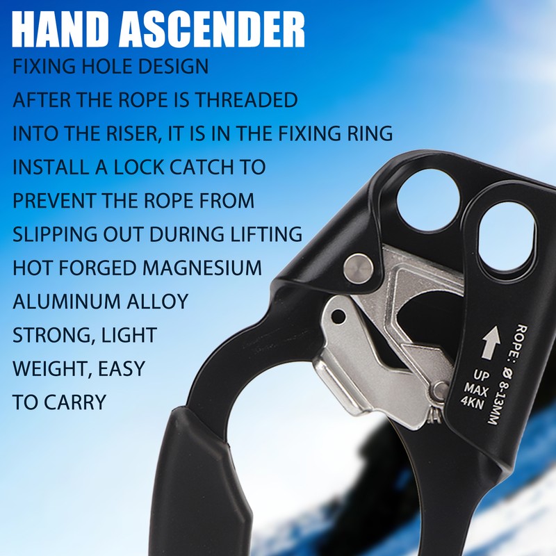 Hand Ascender Stable Fixing Non Slip Strong Grip Spring Rope