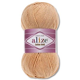 Alize 100 g Cotton Gold Premium Wool in 59 Summer Wool Yarn Knitting Amigurumi (446 | Camel)
