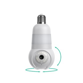 Luna Light Bulb Security Cameras Wireless Outdoor Indoor, 360° Pan Tilt, Color Night Vision, LED Bulb & Spotlight, 2.4GHz Wi-Fi 6, Porch Light Cameras for Home Security (2025 Upgrade Version)