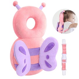 Baby Head Protector Saftey Cushion for Walking Crawling Toddlers Learning to Walk Backpack with Adjustable Strap, AU-XBB-HD, Butterfly Pattern