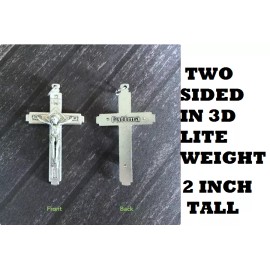 Fashion Jewelry FAITH CROSS CRUCIFIX JESUS FATIMA PRAY MEDAL on 925 Sterling Silver 28" Necklace
