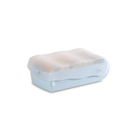 HAN Croco flashcard box, easy to learn vocabulary with 5-compartment learning system, DIN A8 index box for 500 cards, 998-884, translucent / pastel blue