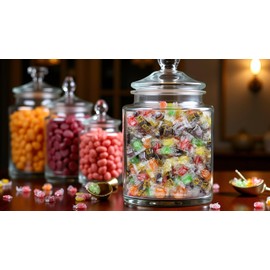 Assorted Flavored Bulk Hard Candy, Bulk Individually Wrapped Mixed Fruit and Root Beer Barrels, by Queen City Candy Cave (1 Pound)
