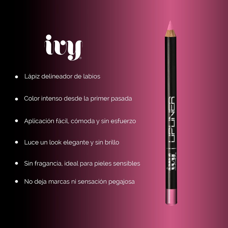 6 Lapices Delineador Labios Mate Ivy + 6 Brillos Labiales