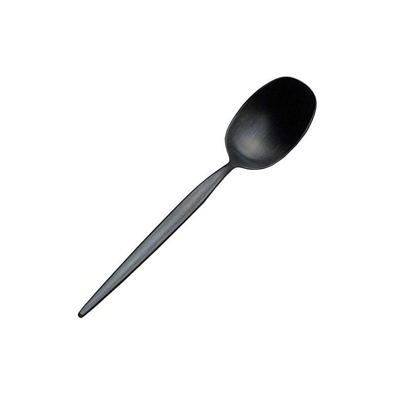Lucky Wood 0-12605-090 Spoon Meteora Satin Black Tea Spoon