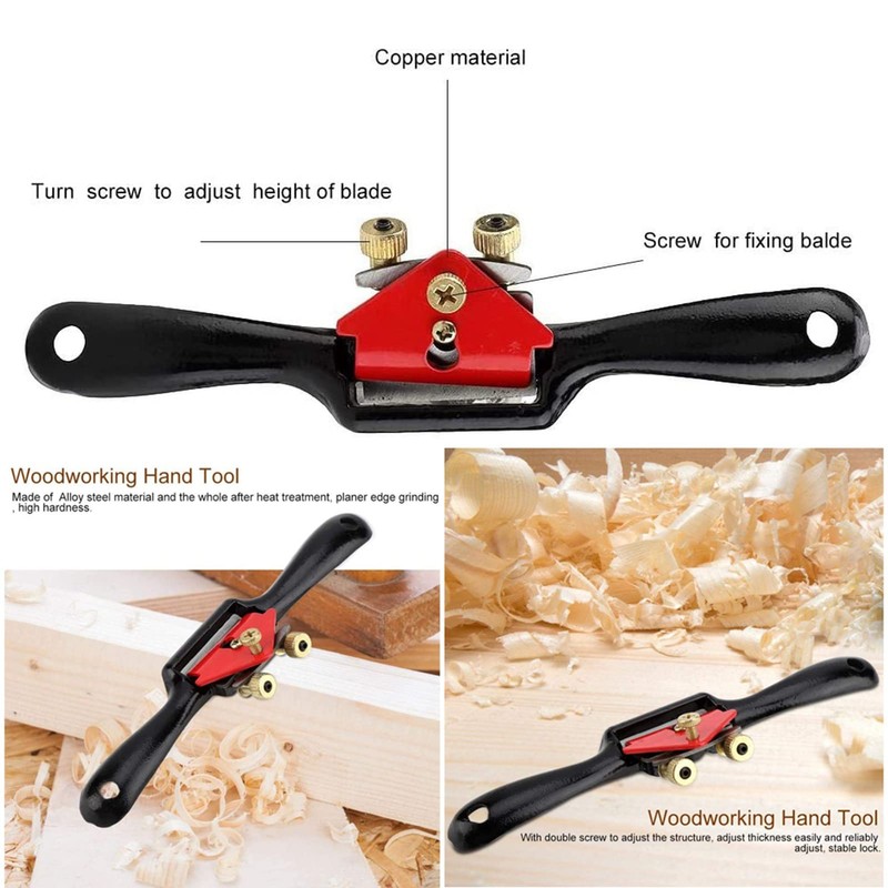 Tailplane 10 inch Adjustable Spokeshave with Flat Base Adjustable Adjustment