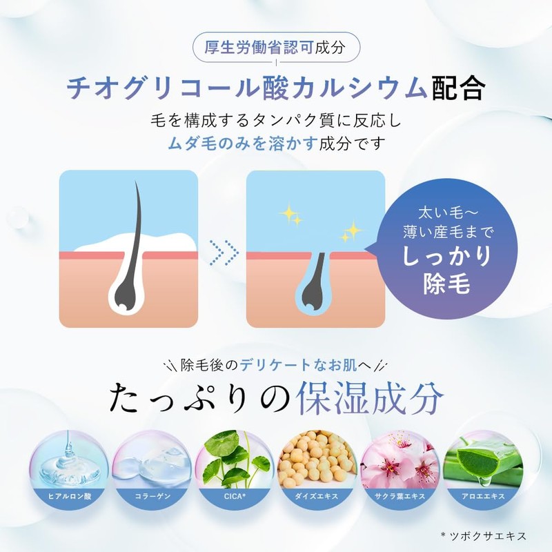 【Easy and convenient to smooth skin】WHITH WHITE Hair Removal Cream