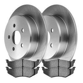 Autoshack Rear Brake Kit Replacement for Dodge Neon Stratus Chrysler Sebring 2001-2007 PT Cruiser 1995-2001 Plymouth Neon V6 FWD Disc Brake Rotors with Ceramic Brake Pads 10.6" (270.0 mm) RSMK63776582