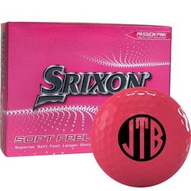Srixon Soft Feel Lady 8 Pink Monogrammed Golf Balls