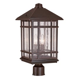 J du J Sierra Craftsman 18"H Bronze Outdoor Post Mount Light