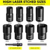 TOPEC Bolt Extractor Set, 10 Piece Lug Nut Remover Socket