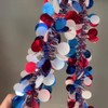 4 Pack American Party Tinsel Garland Decoration Red White Blue