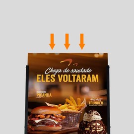 DISPLAYSWORKER Heavy Duty A-Frame Sidewalks Signs 24x36 Inch,outdoor Sandwich Board Sign Black Coated Steel Metal Double-Sided，Slide-in Folding (Double Side (flat-pack))