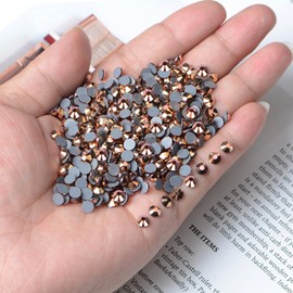 LPBeads 2000 Pieces SS20 Rose Gold AB Hotfix Rhinestones Flatback Round Crystal Glass Rhinestones Gems for Crafts Nail Face Art Clothes Shoes Bags DIY