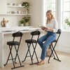 Gluck Plants Folding Bar Stool,Portable High Counter Foldable Stool Chair