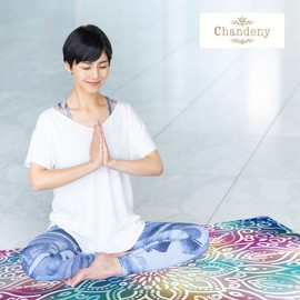 Chandini Yoga Mat Rug, Yoga Towel, Graduated Color, Anti-Slip, Lined, Pilates, Yoga