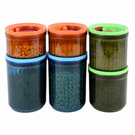 AKOBEARLA Airtight Food Storage Containers BPA-Free Stackable Air Tight Kitchen Pantry Organization Canisters Ideal for Storage Cereal Snack Flour Sugar Coffee Spaghetti (6pcs)