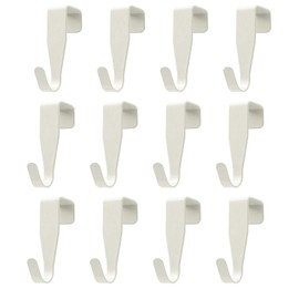 VZU Pack of 12 Over Door Hooks, White Window Hooks for Hanging, S-shaped Door Hooks, Coat Hooks, Bathroom Hooks, Door Clothes Hooks for Bathroom for Cupboard Door and Room Door