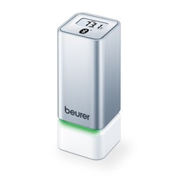 Beurer Wireless Thermometer and Hygrometer, Measures in Home Climate, Displays Temperature, Relative Humidity and Time, Displays Results on Your Smartphone via Bluetooth, Silver, HM55