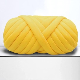 Giant Arm Knitting Chunky Yarn for Braided Knot Throw Blanket, Jumbo Chunky Yarn Big Twist Tubular Yarn Soft Extra Thick Yarn, Bulky Hand Knit Yarn, DIY Weave Craft Crochet Yarn (Lemon Yellow 2.2lb)