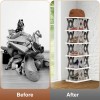 NewHome Small 6 Tier Foldable Corner Narrow Vertical Shoe Rack