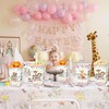 JeVenis 12 PCS Pink Jungle Animal Popcorn Boxes Treat Bags