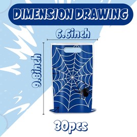 30Pcs Spider Themed Birthday Party Decorations Spider Web Gift Bags Goodie Bags for Birthday Party