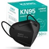 LEMENT 50pcs KN95 Face Mask Black 5 Layer Cup Dust