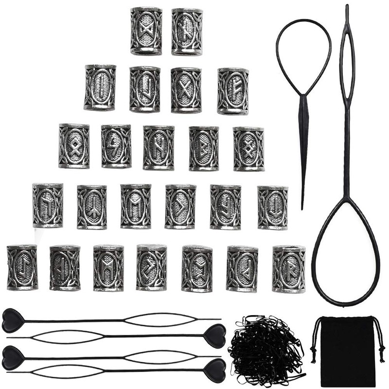 24 PCS Viking Hair Beads Beard Hair Beard Beads 6